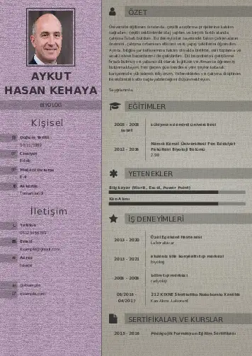 Biyolog CV Örnekleri cv indir